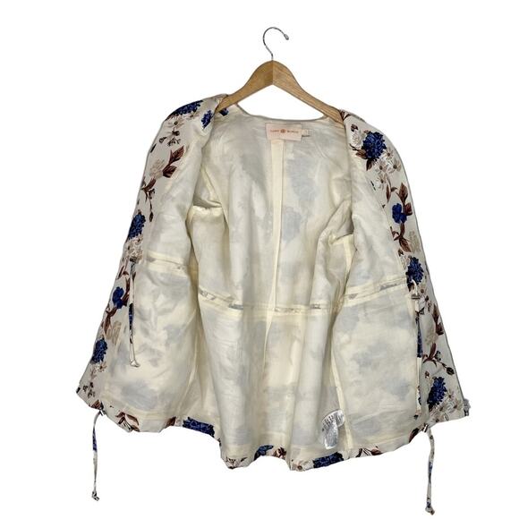 TORY BURCH Floral Print Hooded Wind Resistant Jacket - Picture 6 of 12